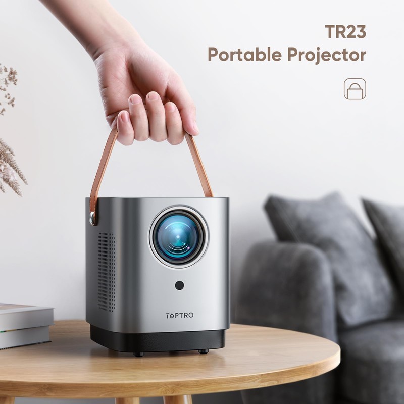 [Unique Handle Design] Mini-Projector, Mini Projector with 5G WiFi and