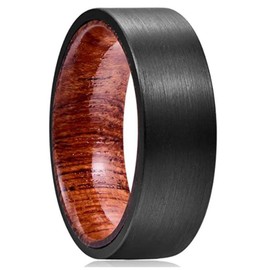 TUNGSTORY Tungsten Mens Ring Facet Brushed Wedding Band Promise Ring Size 8