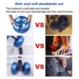 Deiris Water Filled Dumbbells Set - Water Filled Weights - Portable Travel Weights - Weights Adjustable Dumbbells - Portable Fitness Equipment - Strength Training - Fitness and Shaping