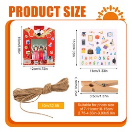 30pcs Graduation Picture Frame Craft Kits, DIY Photo Frame Preschool Kindergarten Congrats Grad Craft Paper Photo Frames for Party Decoration Classroom Game Activities