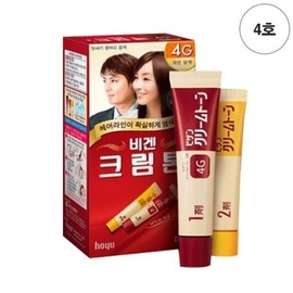 SS62 Bigen Cream Tone Gray Gray Hair Dye No. 4 Natural Chestnut 40g - ONECOLORFREE / 에스에스62비겐크림톤 새치염색약 4호 자연밤색 40g - ONECOLORFREE
