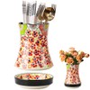 WAYUTO Ceramic Kitchen Utensil Holder Multi-Functional Large Capacity Utensil Storage
