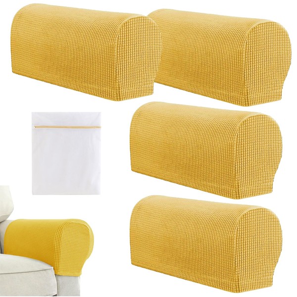 Sofa Protector Armchair Slipcovers, Stretchable Couch Cover with Magic Tape,
