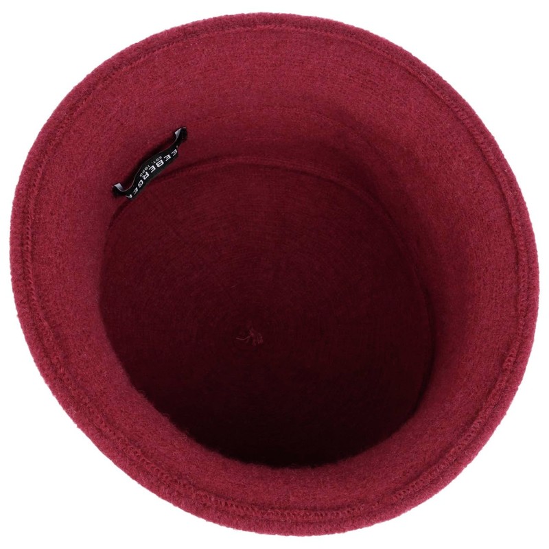 Seeberger Women's Cloche Wool Hat with Appliqué Floreale Pattern One