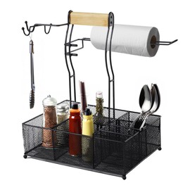 Trademark Innovations Grill Caddy for Outdoor Grill, Picnic Caddy, Camping Caddy, Grill Accessories Storage 13.4" L x 9.6" W x 17.2" H