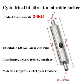 6Pcs Wire Rope Cable Clips Picture Hanging Accessories Wire Clips Cable Clips for Hanging Picture Wire, Hanging Pictures, Hanging Plants, Wall Hanging Kits, Christmas Light Clips(1-2mm line Hole)