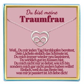 My Wife Necklace Gifts for Wife Girlfriend Valentine's Day Gift for Her Birthday Valentine's Day I Love You Anniversary Wedding Anniversary Romantic Love Heart Jewellery Women, No