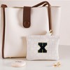 HIGH FIT Leather Pocket Cosmetic Bag for Purse,Initial Makeup Bag