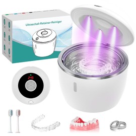 Ultrasonic Cleaner, 48 kHz Ultrasonic Cleaner with 4 Modes, Digital Timer, Ultrasonic Cleaner for Dentures, Mouth Guard, Toothbrushes, Night Protection, Jewellery