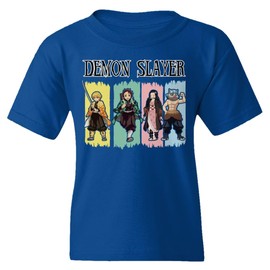 Anime Manga Heroes Slayer Demon Youth Tee Unisex T-Shirt (Royal, Youth Medium)