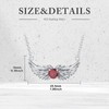 BETHZA Natural Garnet Angel Wing Necklace 925 Sterling Silver Real