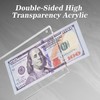 NiHome Double-Sided Clear Acrylic Dollar Bill Frame for Home, Office,