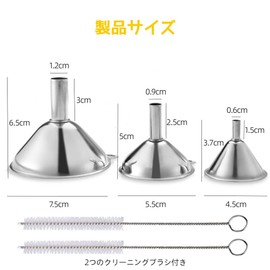 KALOLINNA Funnel Stainless Funnel Set of 5 3 Sizes Funnel Set Stainless Steel Small Funnel Wide Mouth Funnel Multifunctional Durable High Temperature Resistant Clamp Ring Funnel Strainer Easy to Clean Storage Pouring Utensils Cooking Tools Liquid Powder Transfer for Home Kitchen