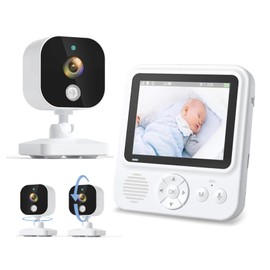 ZAIDER Baby Monitor, Surveillance Camera, With Monitor, WiFi Not Required, Remote Monitoring Baby Camera, Two-Way Voice Communication, Night Vision, Baby Shower Gift