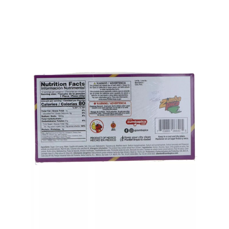 Zumba Rica Pop Tamarind Tray - 12 Count