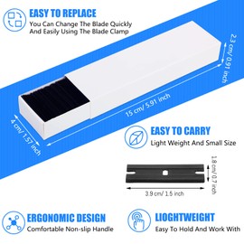 Honoson 300 Pieces Plastic Razor Blade Scraper Blades Plastic Scraper Tools Double Edge Razor Blades with a Tip Slot Edge Blades for Removing Decals, Stickers, Cleaning Window Glass (Black)
