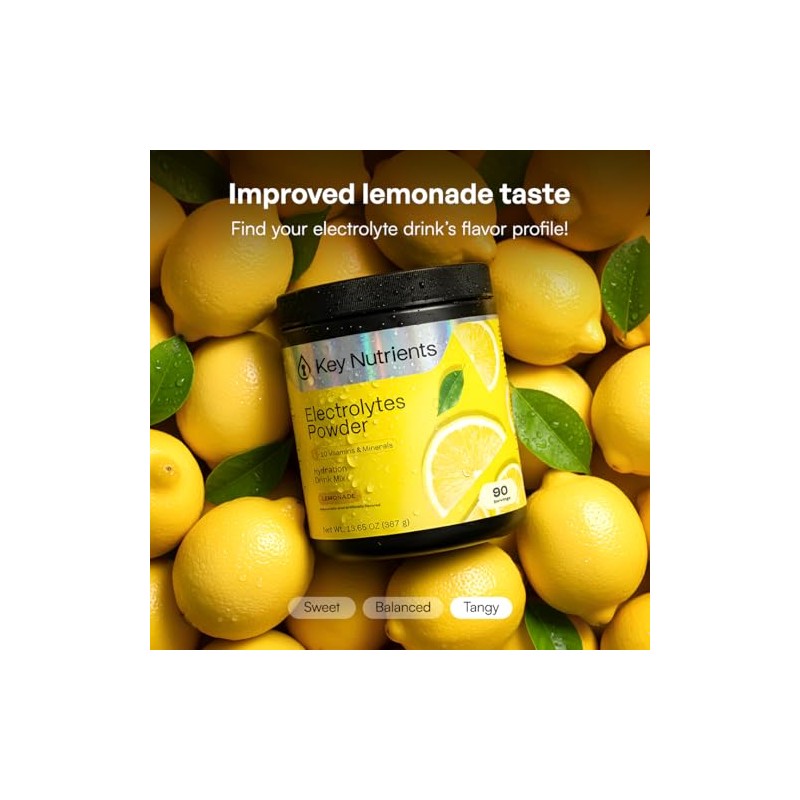 Keynutrients Electrolitos Polvo Limonada Cero Calorías Rosa Porciones Paquetes Viaje