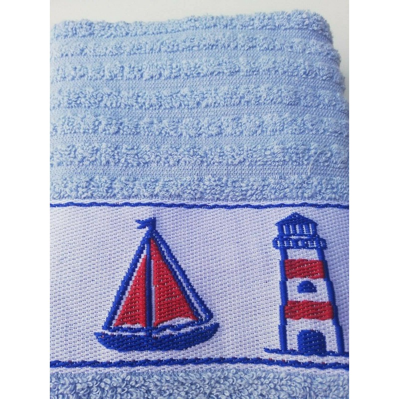 100% Cotton Tea Towels Waffle Embroidered Seaside Cooks Cloth 3