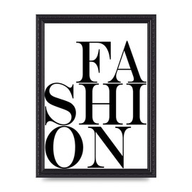 Lithobee - Fashion - Printed Wall Art Design in Sizes A2, A3 & A4 Framed in a Stylish Quality Coloured Frame or Unframed (A4 Black Ornate Frame)