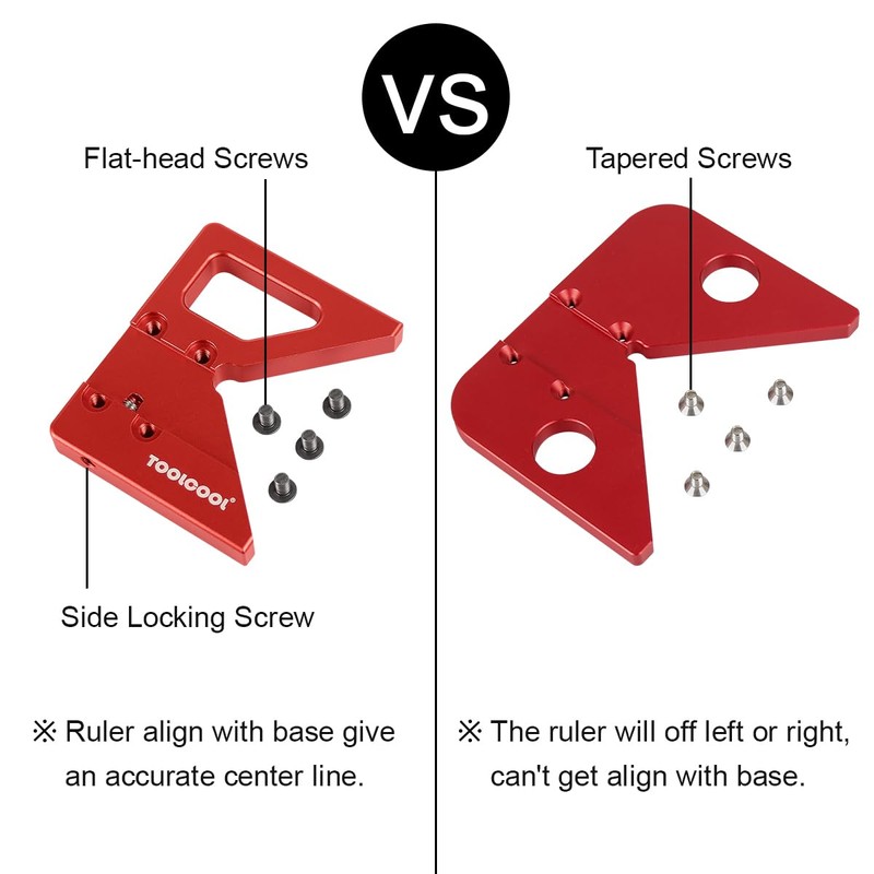 TOOLCOOL Circle Center Finder Tool Woodworking Centering Tool 45 Degree