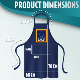 SC Products Baldi Funny Aprons for Men with 2 Storage Pockets | Bald Gifts for Dad Apron BBQ Fathers Day Presents | Christmas Stocking Fillers Funny Dad Gifts for Bald Men Father's Day Presents