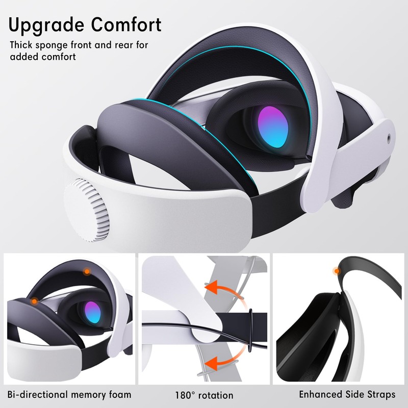 Head Strap for Quest 3, Comfort VR Strap Compatible with
