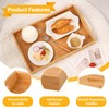 BEARDO DECOR Bamboo Svering Tray Rectangle Serving Tray with Handles