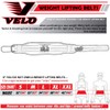 VELO Weight Lifting Belt 4" Inch Neoprene Lower Back Support