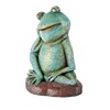 Alpine Corporation ZEN722 15" Thinking Frog Garden Statue – Whimsical