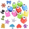 Punch Paper Shaper,12 Pack Embossing Device Mini Hole Puncher Craft