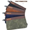 WELKINLAND Heavy-Duty Canvas Tool Pouch - 4PCS, 12" Waxed Canvas