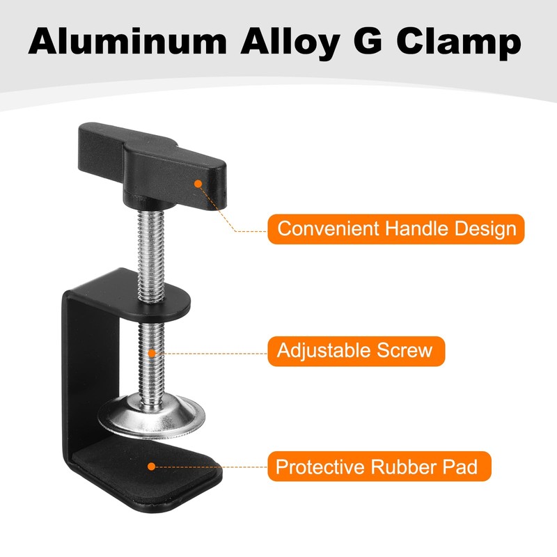 PATIKIL Aluminum Alloy Desk Clamp, Universal C Clamps Heavy Duty