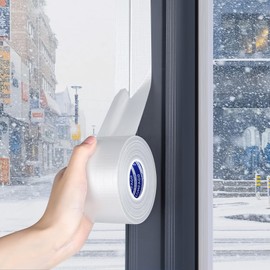 2Rolls ZOMPAGO Cloth Duct Window Seal Tape for Winter,1.77in x 33FT, Weather Stripping Sealing Insulation Tape for Windows and Door, Strong Adhesion Draft Blocker White