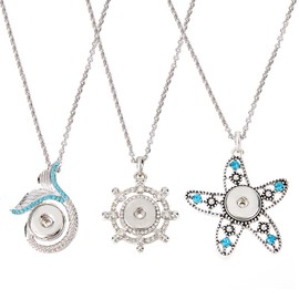 SUNNYCLUE 1 Box 3Pcs Lanyard Necklaces Badge Holder Lanyard Necklace Starfish Fishtail Hawaii Ocean Summer ID Badges Holder for Women Students Teachers Staff Nurses Office