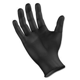 Boardwalk 396LCT Disposable General Purpose Powder-Free Nitrile Gloves L Black 4.4mil 1000/Ct
