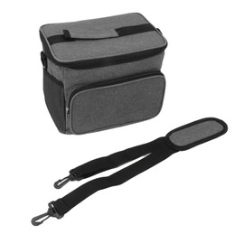 Lunch Bag 10L Collapsible Adjustable Strap Leakproof Portable Handle Insulated Lunch Bag for Camping Travel Beach Grey