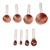 8Pcs Stainless Steel Measuring Cup Spoon Set with Scales Home
