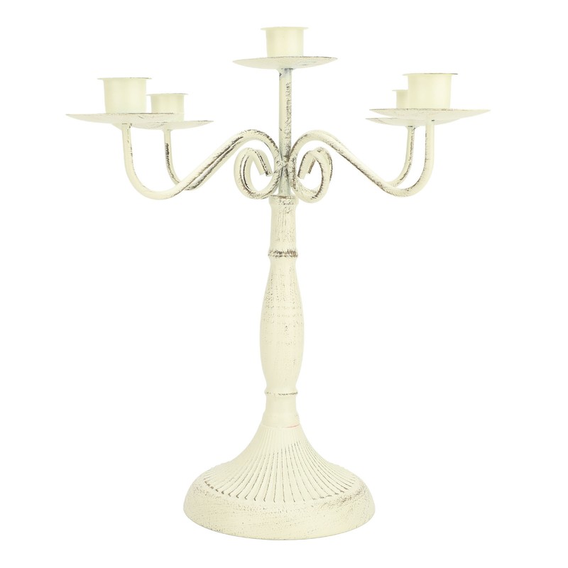 European Style Candelabra 5 Arms Iron Elegant Candle Stick Candelabra
