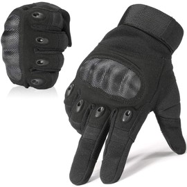 WTACTFUL Touchscreen Motorcycle Tactical Full Finger Gloves for Airsoft Paintball Cycling Motorbike ATV Hunting Hiking Riding Racing Climbing Operating Work Outdoor Sports Gloves Size Small Black