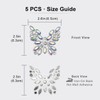 Rhinestone Butterfly Applique Patches, Crystal Iron On Animal Badges for