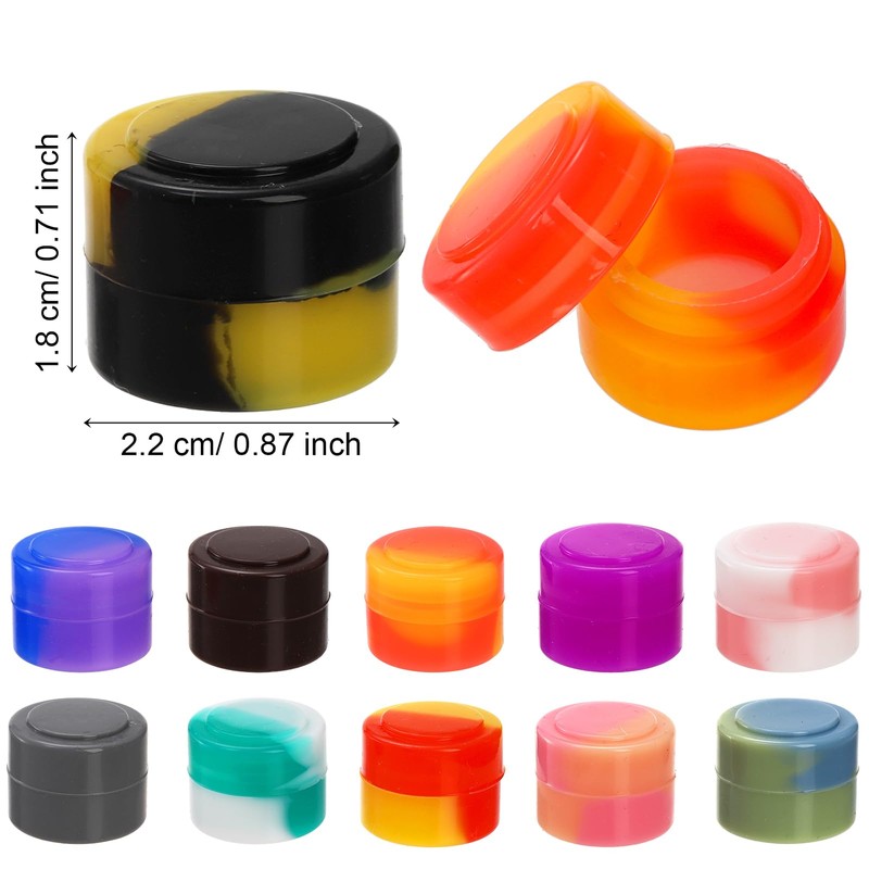 Bekith 100Pcs 2ml Silicone Wax Containers Non-Stick Multi Use Storage