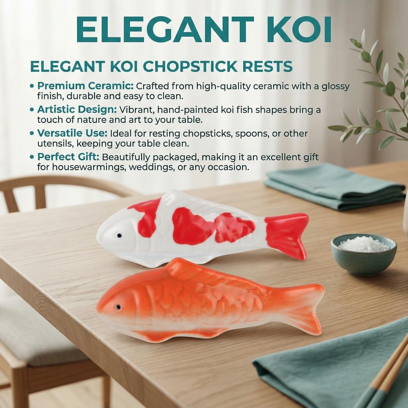 Wionin Lifelike Floating Fish Decor - Realistic Ceramic Koi &