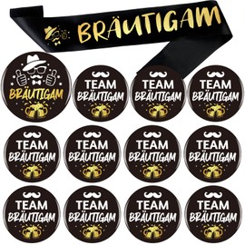 HOWAF JGA Sash, JGA Men's Accessories, Groom Sash, Groom To Be Sash, JGA Buttons, Men's Groom Button, Team Groom Buttons, JGA Accessories for Stag Party, Men, Wedding Decoration