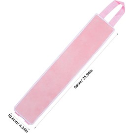 Didiseaon Aplicador de Bronceador Espalda Fibra y Correa Rosa, Distribuye Loción Uniformemente, Adecuado Tipo de Piel