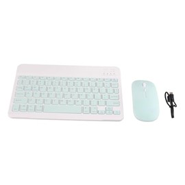 Kabellose Tastatur und Maus, 10 Zoll Bluetooth Tastatur Set, USB Aufladung, Ultradünne, Leise, Kabellose Tastatur mit 1600 DPI Maus für PC, Laptop (Grün)