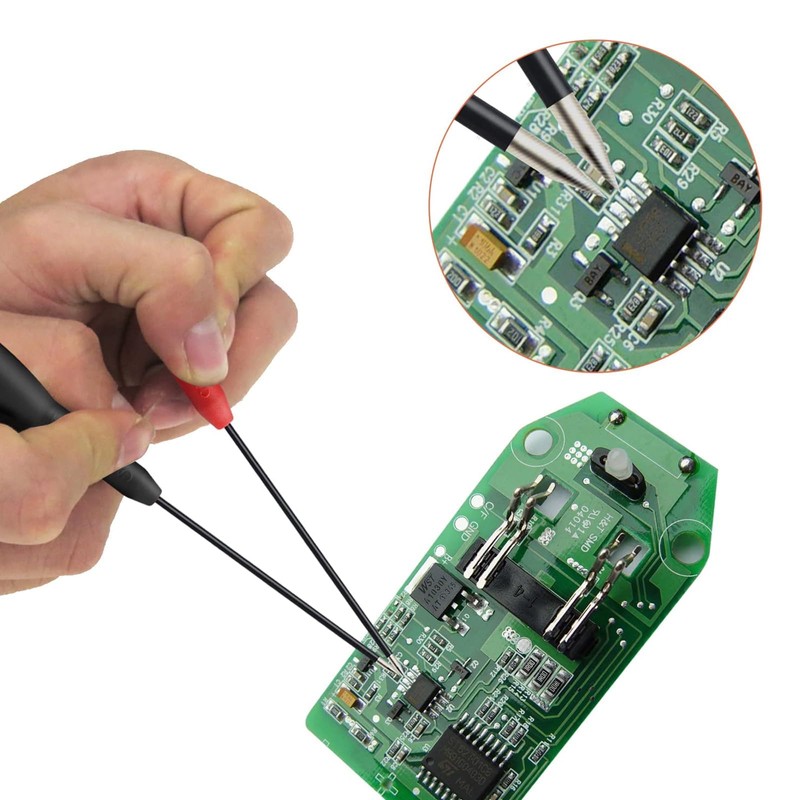 2Pcs 2mm Multimeter Test Leads with Copper Probes, 600V/10A Non-Destructive