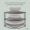 simplywire – 3 Tier Plate Rack - Kitchen Cupboard Organiser