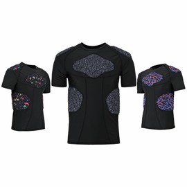 2BOLD Football Men Padding Shirt (Grey-Black, X-Large)