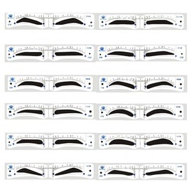 Itisyou Eyebrow Template Eyebrow Template Eyebrow Shaping Tool Eyebrow Template Eyebrow Makeup Tool Eyebrow Shape Template Set of 12 (Eyebrow Template - Men)