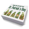 Funny St Patricks Day Gnome Desk Decor Wooden Box Sign